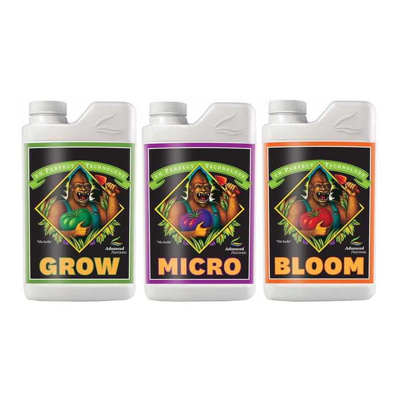 Advanced Nutrients Bloom Grow Micro pH Perfect 1L Starter Pack