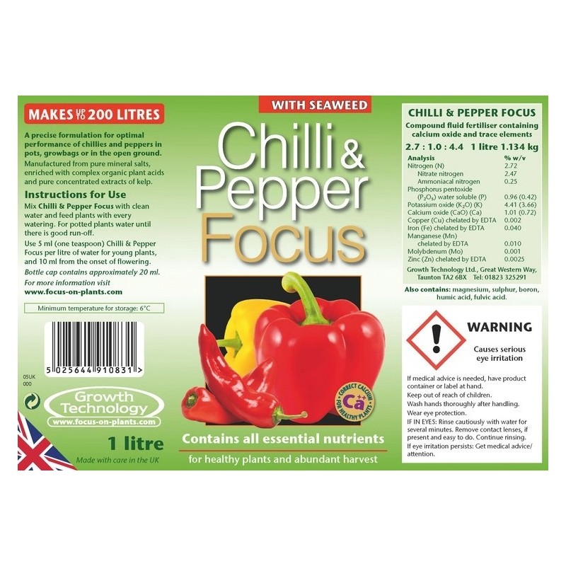 Growth Technology Chilli & Pepper Focus 1L