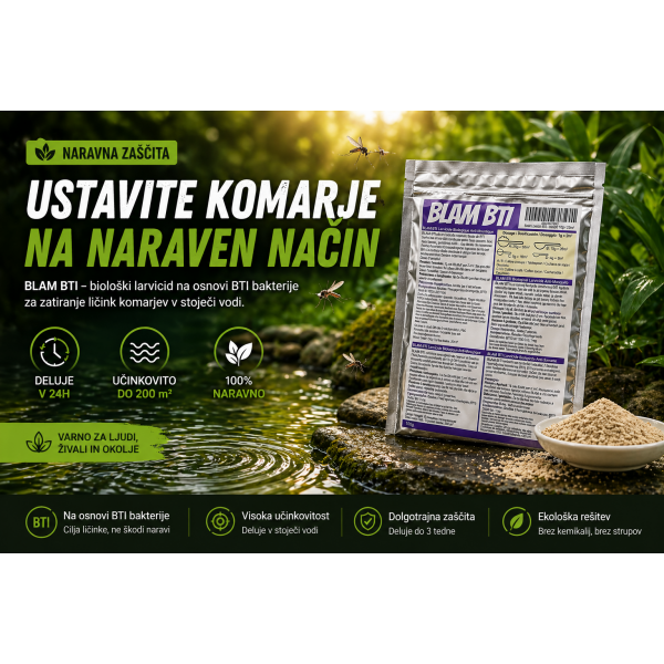 BLAM BTI 100g - Biološki larvicid proti komarjem