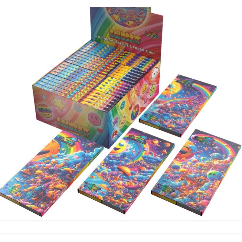 Papirčki s filtri Rainbow KSS + magnet BOX