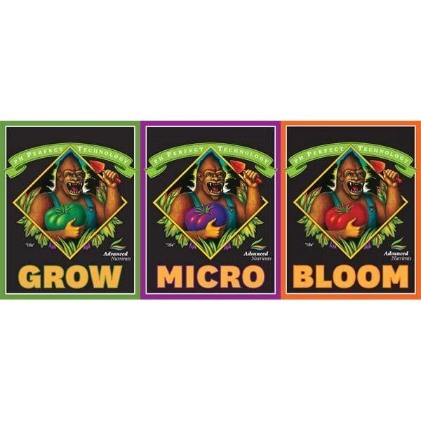 Advanced Nutrients Bloom Grow Micro pH Perfect 1L Starter Pack