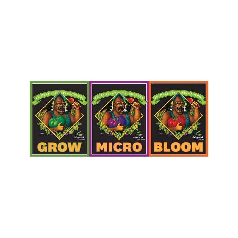 Advanced Nutrients Bloom Grow Micro pH Perfect 1L Starter Pack